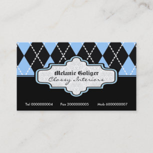 Schwarz-Weiß-Raute, trendige Visitenkarten Visitenkarte