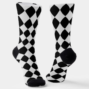 Schwarz-Weiß-Rautensocken Socken