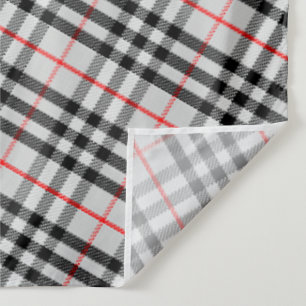 Schwarz-weiß Red Gingham   Klassisches Scheckgeweb Wandteppich