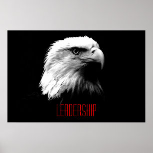 Schwarz-weiß Red Motivation Leadership Eagle Poste Poster