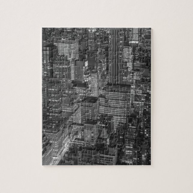Schwarz-weiß Red New York City Skyline (Vertikal)