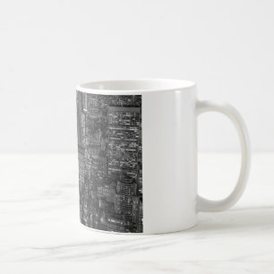 Schwarz-weiß Red New York City Skyline Kaffeetasse