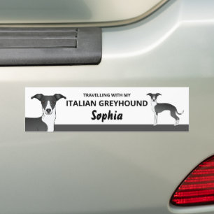 Schwarz-Weiß - Reisen mit meinem Iggy-Hund Autoaufkleber