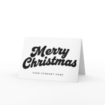 Schwarz-weiß Retro-Schriftzug Frohe Weihnachten