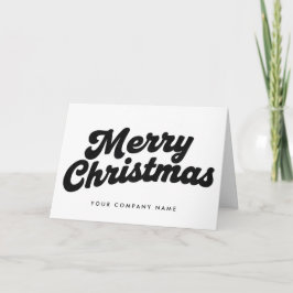 Schwarz-weiß Retro-Schriftzug Frohe Weihnachten