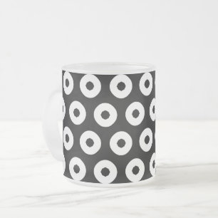 Schwarz-Weiß-Ringe Mattglastasse
