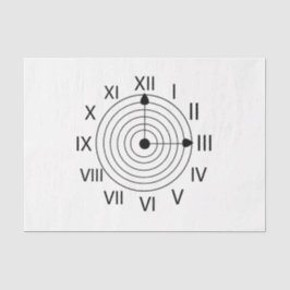 Schwarz-Weiß-Römische Uhr Seidenpapier