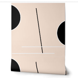 Schwarz-weiß rosa Moderner Chic Minimalistisch Tapete