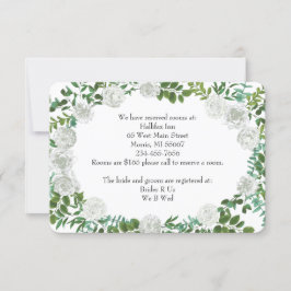 Schwarz-Weiß-Rose-Blumenhochzeit Einladung