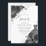 Schwarz & Weiß Rose & Dress Vintag Sweet 16 Einladung<br><div class="desc">Black & White Rose & Dress Vintag Elegant Sweet 16 Geburtstag Party Einladung Mehr elegante Blumenmotive in unserem Geschäft! Sehen Sie sich die passende Kollektion in unserem Shop an</div>