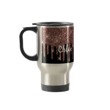 Schwarz-Weiß-Rose-Gold-Glitzer-Umarmung