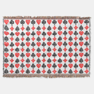 Schwarz/Weiß/Rot Spielkarte Alle Symbole Linoschni Decke