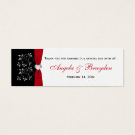 Schwarz, Weiß, Rote Blüte, Gastgeschenk Hochzeit d