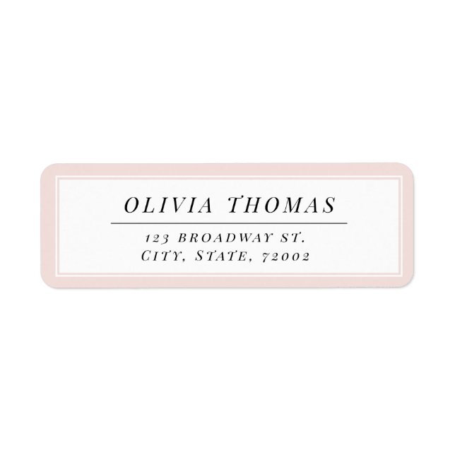 Schwarz-Weiß-Rücksendeadresse (Vorne)