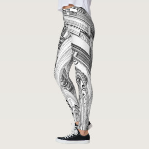 Schwarz-Weiß-Ruhe Leggings