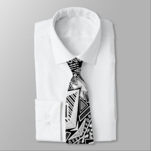 Schwarz-Weiß-Runway-Mode Inspiriert Neck Krawatte
