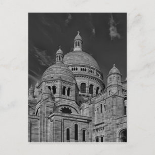 Schwarz Weiß Sacre Coeur Paris Europa Reise Postkarte