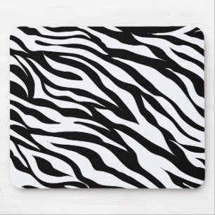 Schwarz-Weiß-Safari-Thema-Zebra-Tierdruck Mousepad