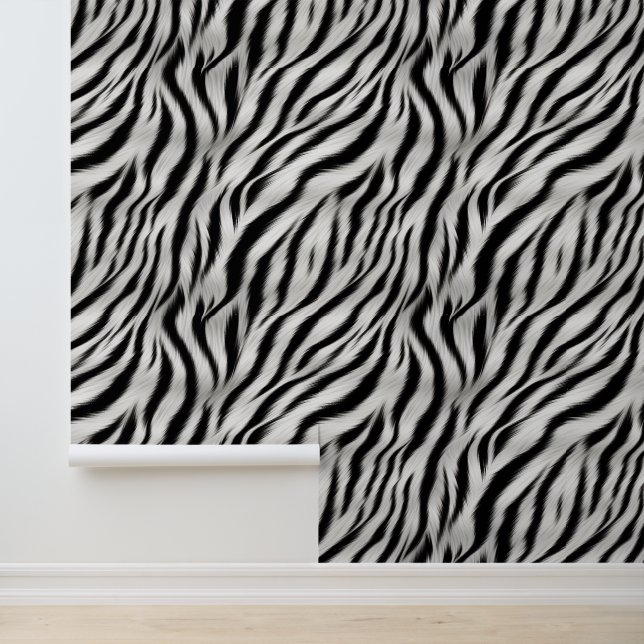 Schwarz-weiß Safari Zebra Tapete (Anwendung)