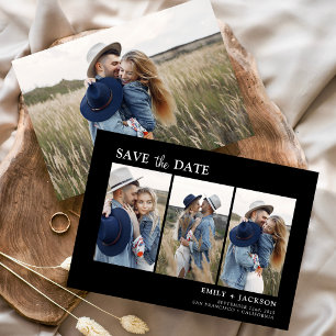 Schwarz-weiß Save the Date 4 Foto Einfach