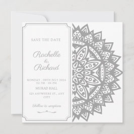 Schwarz-Weiß-Save the Date Einladung