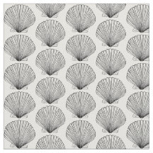 Schwarz-Weiß-Scallop-Muschel