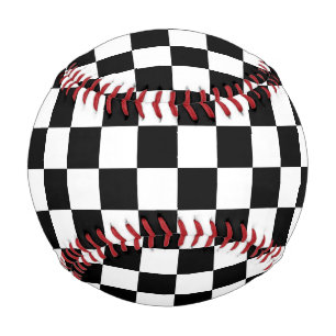 Schwarz-Weiß-Schach-Digitaldruck Baseball