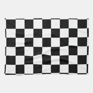 Schwarz-Weiß Schach Küchentuch