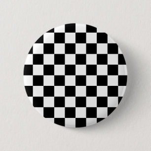 Schwarz-Weiß-Schachbrett Button