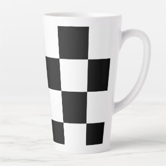 Schwarz-Weiß-Schachbrett Milchtasse