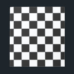 Schwarz-Weiß-Schachbrett Notizblock<br><div class="desc">Schwarz-Weiß-Schachbrett</div>