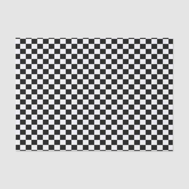 Schwarz-Weiß-Schachbrett  Seidenpapier (Vorderseite)