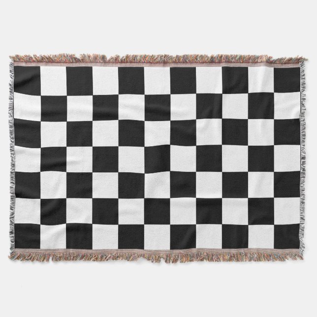 Schwarz-Weiß-Schachbrettmuster Decke (Vorderseite)