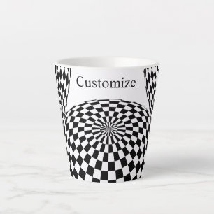 Schwarz/Weiß-Schachtel Milchtasse