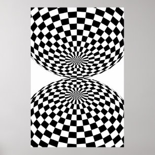 Schwarz/Weiß-Schachtel Poster