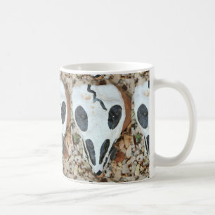 Schwarz-Weiß-Schädel Kaffeetasse