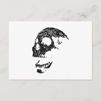 Schwarz-Weiß-Schädeldesign. RSVP Karte