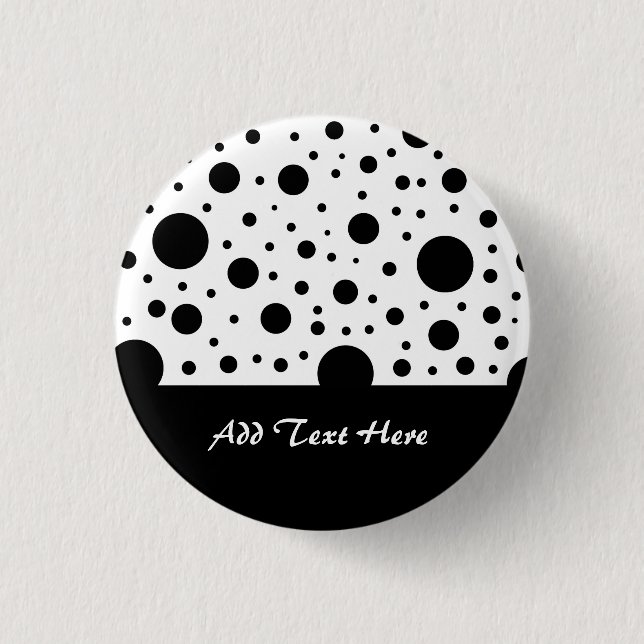 Schwarz-Weiß-Schaltkreisdesign Button (Vorderseite)