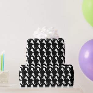 Schwarz-Weiß-Schattenhai-Walmuster Geschenkpapier