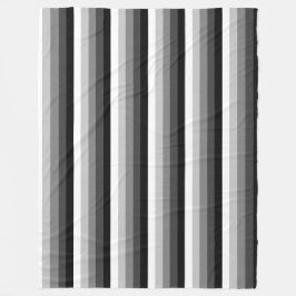 Schwarz-Weiß-Schattenstreifen Fleecedecke