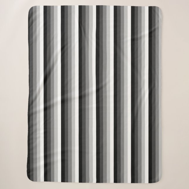 Schwarz-Weiß-Schattenstreifen Sherpadecke (Vorderseite)