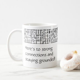 Schwarz-Weiß-Schematica - personalisierte Umarmung Kaffeetasse