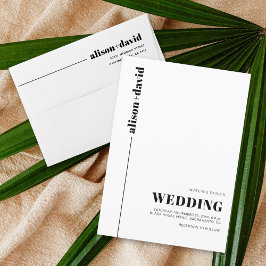 Schwarz-Weiß-Schick-Typografie Minimalistische Hoc Einladung