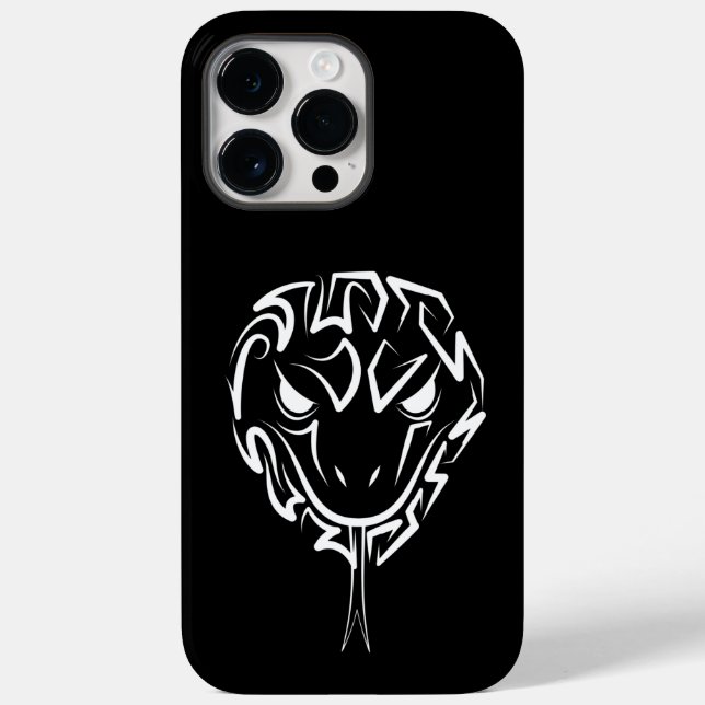 Schwarz-Weiß-Schlange Case-Mate iPhone 14 Pro Max Hülle (Rückseite)