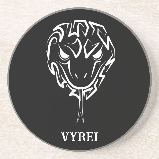 Schwarz-Weiß-Schlange Getränkeuntersetzer (Vorne)