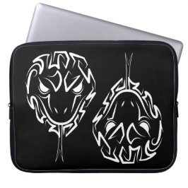 Schwarz-Weiß-Schlange Laptopschutzhülle