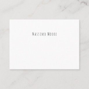 Schwarz Weiß Schlicht Elegant Casual Eigener Name Telefonnummerkarte