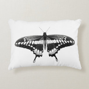 Schwarz-Weiß-Schmetterling Dekokissen