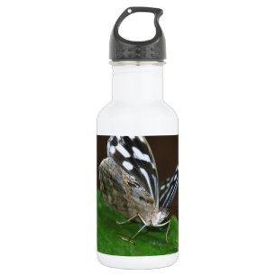 Schwarz-Weiß-Schmetterling Edelstahlflasche