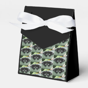 Schwarz-Weiß-Schmetterling Geschenkschachtel